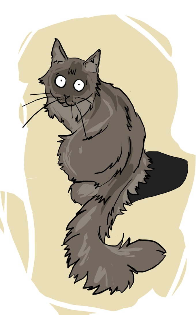 draw a funny custom cartoon pet portrait