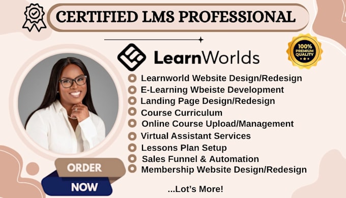 create high converting learnworld course funnel website online course website