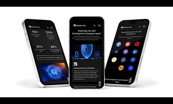 develop blockchains, MLM, ico, nft, smart contracts, web3 dapp,  ico token