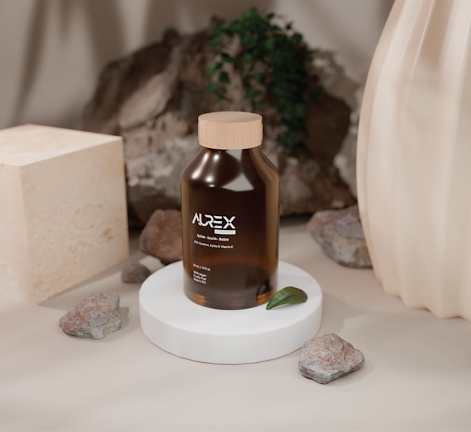 create premium 3d cosmetic product renders