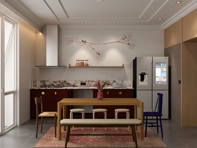 create realistic interior visualization and 3d rendering