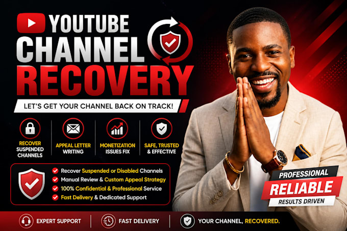 help recover your suspended youtube channel professionally