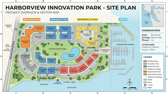 design custom vector maps, site plans and svg maps