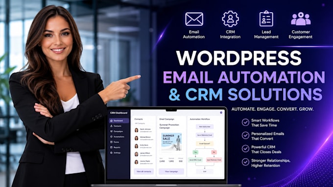 setup fluent crm automation with fluent forms, smtp and community for wordpress