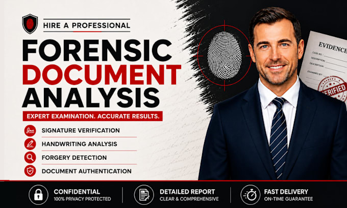 do forensic document analysis, signature verification and handwriting analysis