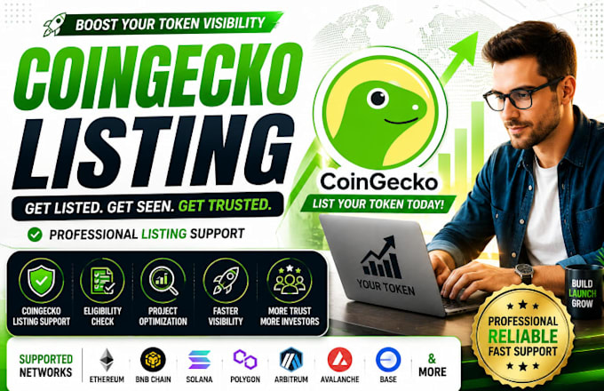 coingecko listing token listing coin listing crypto listing and dex listing