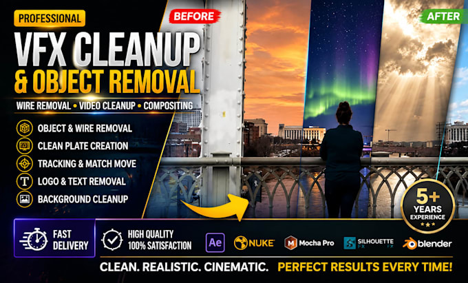 be your expert vfx cleanup artist, object removal, wire removal, cgi artist
