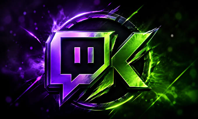 create animated twitch overlay, stream package, logo and kick graphics