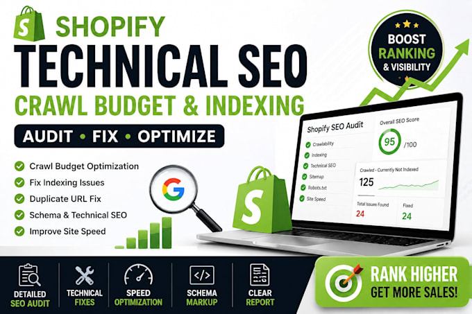 optimize shopify crawl budget and fix technical SEO indexing issues fast
