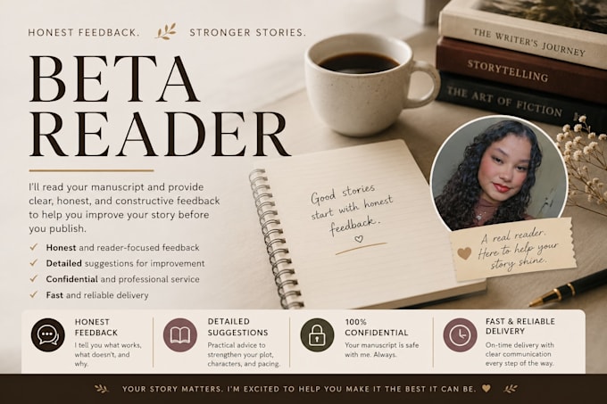 be your professional beta reader and review your novel
