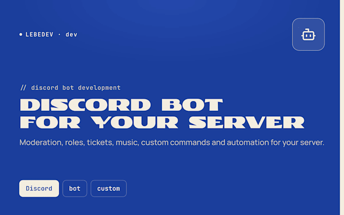 develop a custom discord bot for your server