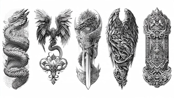 create unique tattoo, custom tattoo design, tattoo sleeve