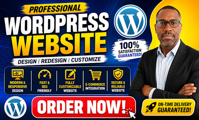 design wordpress website or redesign modern wordpress website with elementor pro