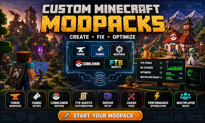 create fix optimize minecraft modpack cobblemon server setup ftb quest addon mod