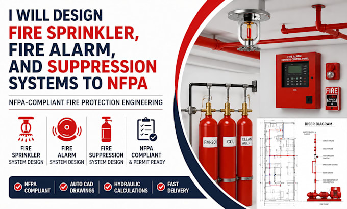 design fire sprinkler fire alarm and suppression system to nfpa