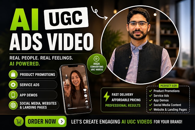 create custom ai ugc video ads for your products or services