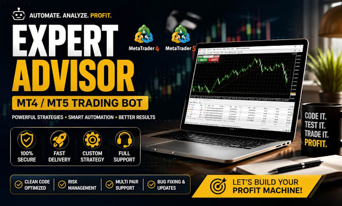 code mt4 mt5 expert advisor, forex robot, indicator in mql4 mql5