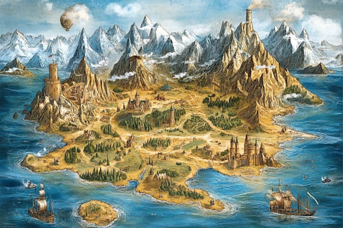 create a fantasy map for you