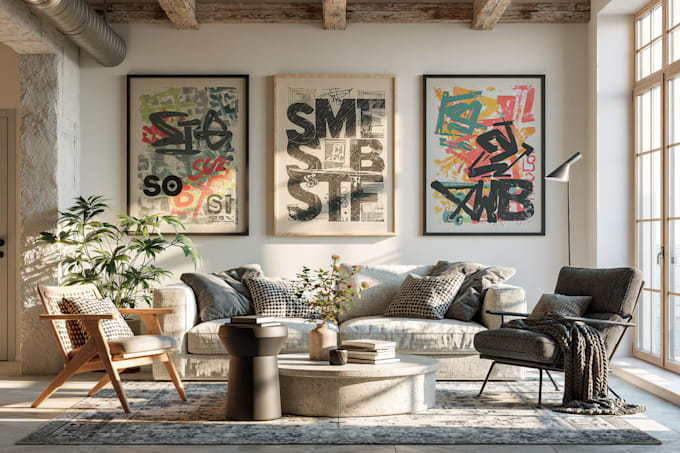 design cool abstract digital wall art