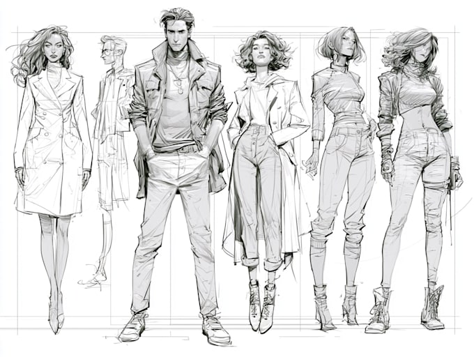 draw sketches with your character