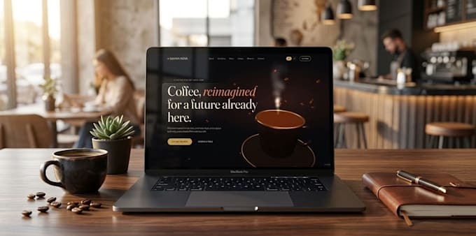 design a modern cafe website that attracts more customers