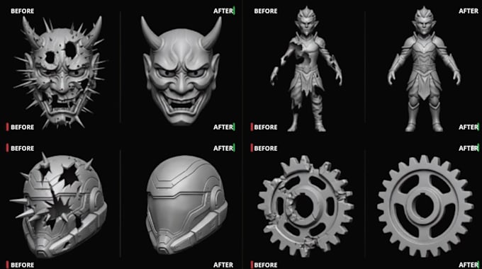 quickly fix, repair, modify, edit custom stl file modifications for 3d printing