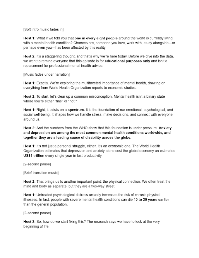 write research based podcast scripts
