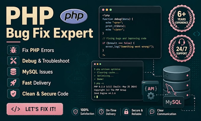 fix PHP and laravel bugs fast and professionally