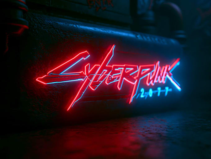 do an excellent futuristic cyberpunk logo or typography