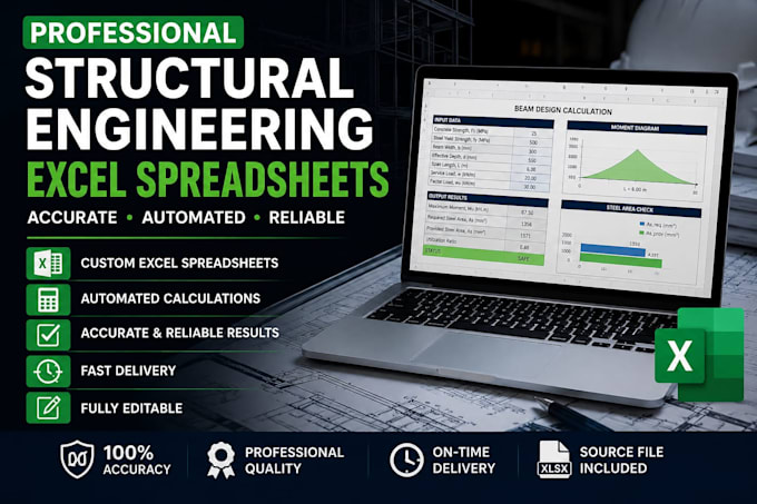 create professional structural engineering excel calculation spreadsheets