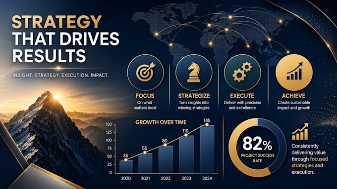 design a signature executive presentation and analytical report