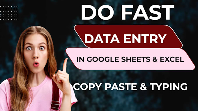 do fast  and accurate data entry in excel and pdf googlesheet