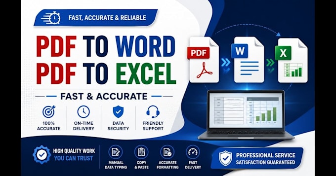 convert PDF to word or excel accurately and fast
