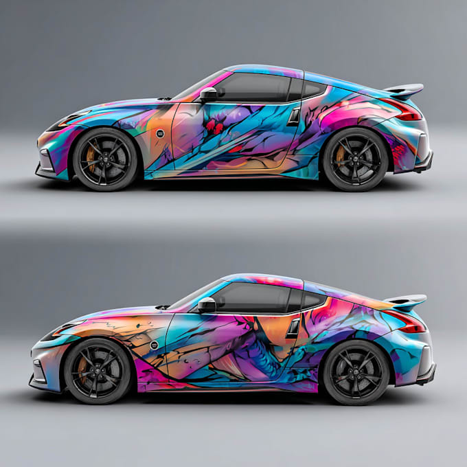create a unique custom vehicle wrap design that stands out