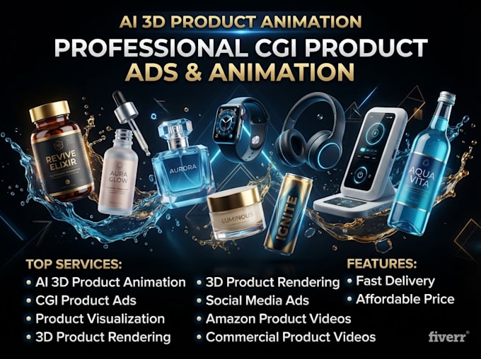create ai generated cgi product animation new seller offer