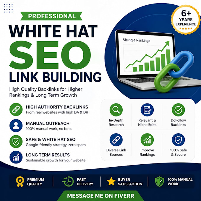 build high quality white hat SEO backlinks for higher google rankings