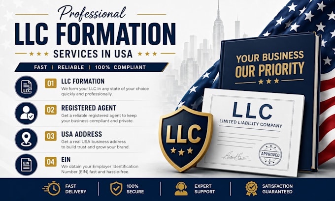 form a US llc for non residents with ein and US address