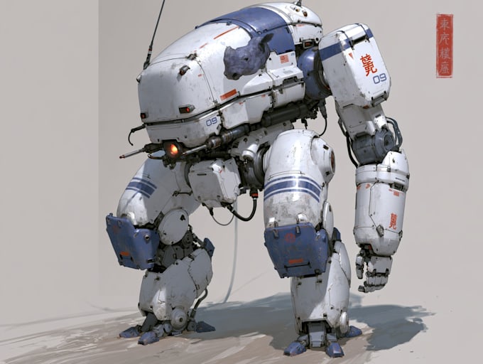 do high quality futuristic mecha designs