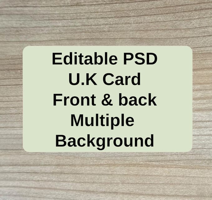 editable PSD card mockup front and back PSD with fonts