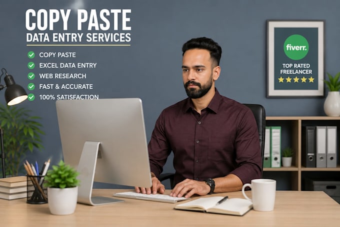 do excel data entry copy paste and web research