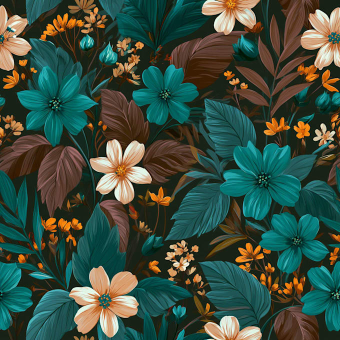 design seamless pattern, textile prints, floral patterns