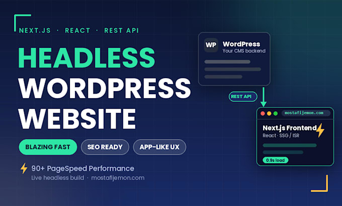 build a headless wordpress website with next js and react