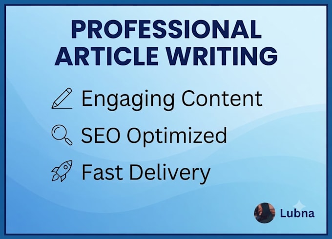 write professional engaging and SEO friendly articles