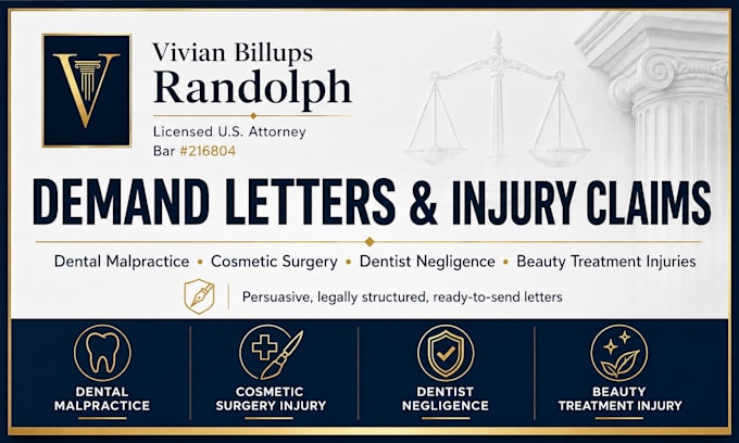 prepare a persuasive dentist negligence settlement demand letter