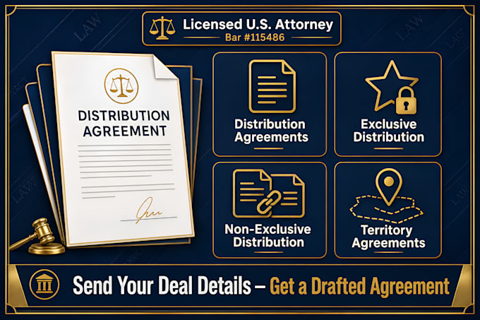 draft an exclusive distribution agreement