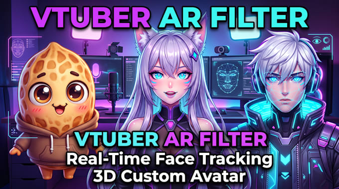 create a custom 3d vtuber ar filter with real time face tracking