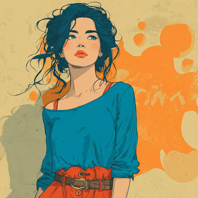 draw a flat vector portrait on your photo