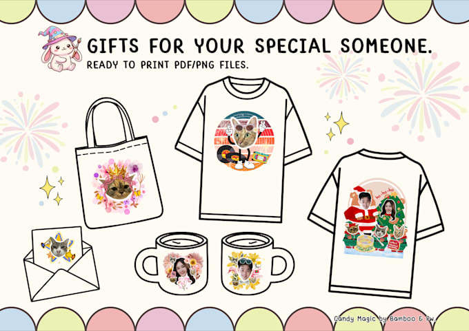 create a magical custom collage design for gifts