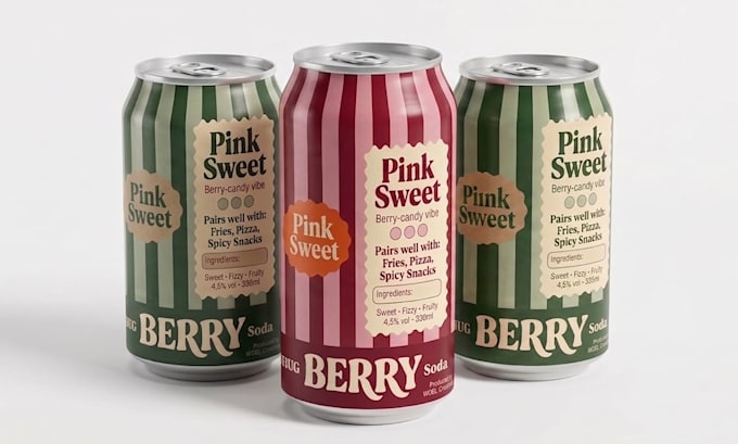 create energy drink, soda, can, packaging label beer