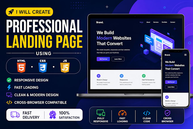 create a responsive landing page